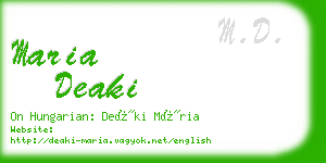 maria deaki business card